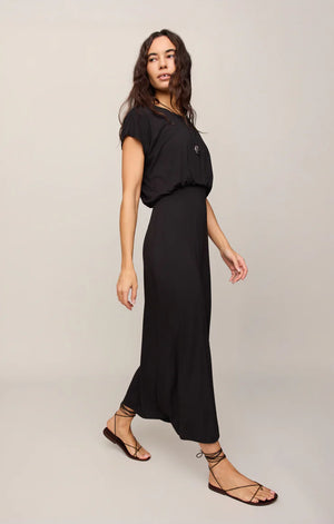 Z Supply Anika Jersey Midi Dress in Black