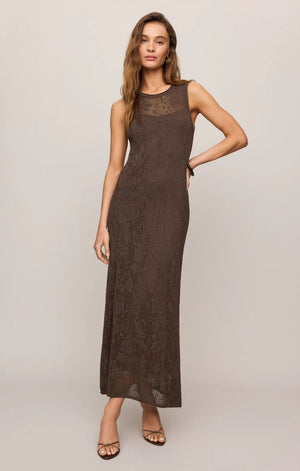 Z Supply Claremont Midi Dress in Cocoa Latte