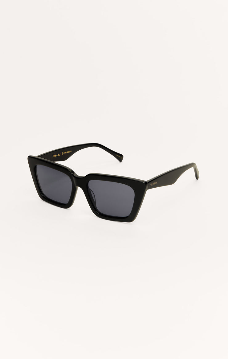 Z Supply Feel Good Sunglasses in Polished Black/Grey