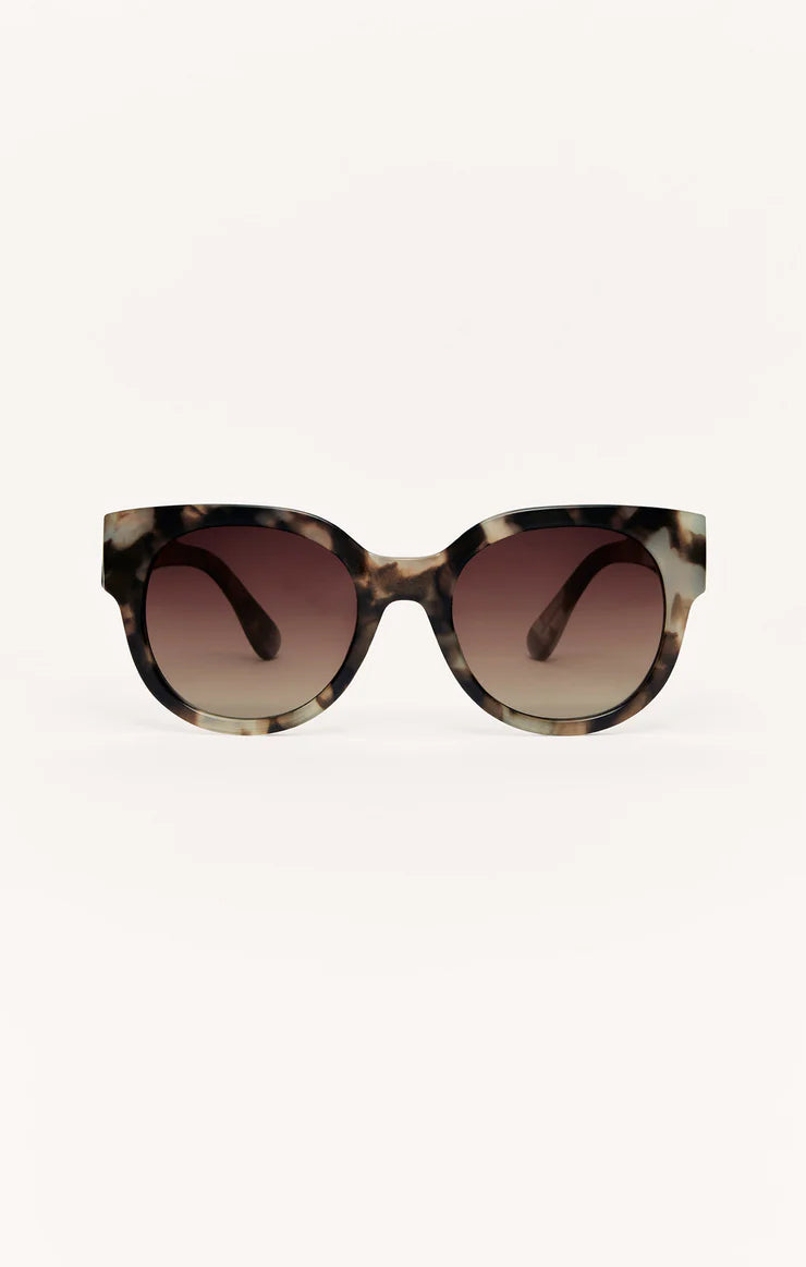Z Supply Lunch Date Sunglasses in Marble Tort