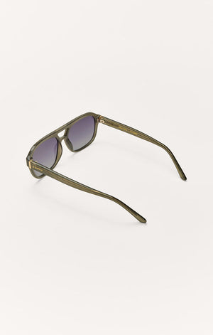 Z Supply After Hour Sunglasses in Olive-Gradient