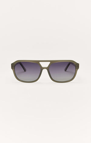 Z Supply After Hour Sunglasses in Olive-Gradient