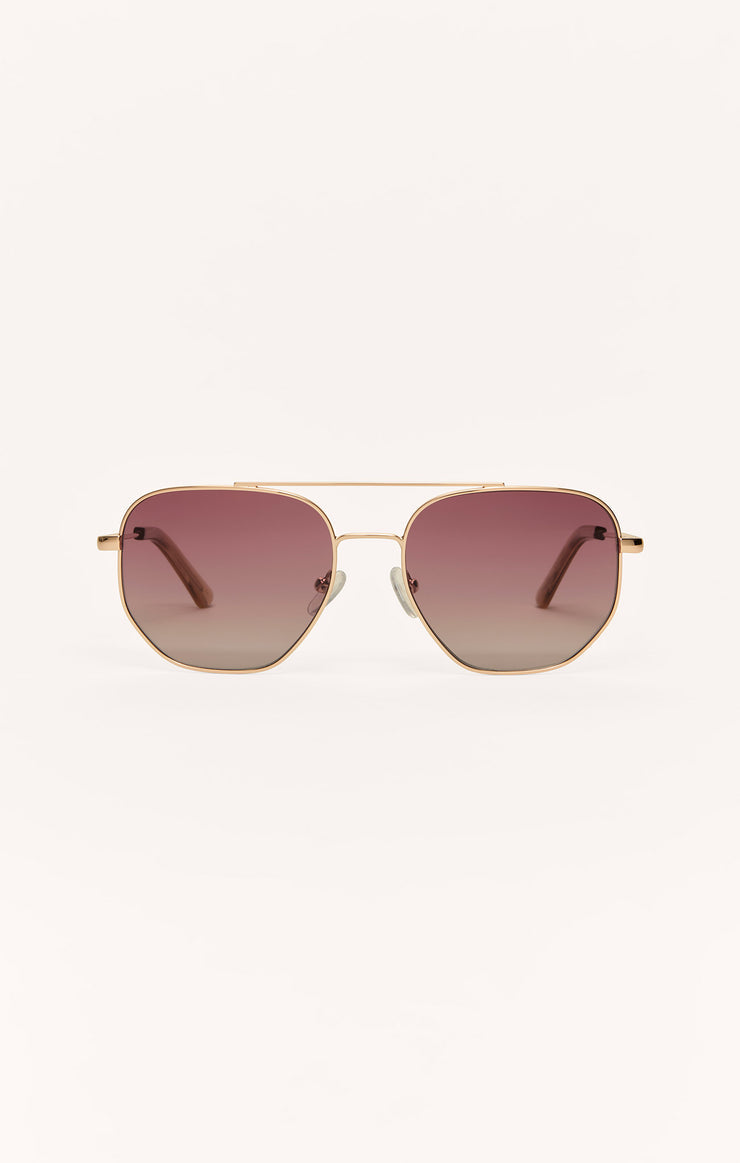 Z Supply Highway Sunglasses in Rose Gold