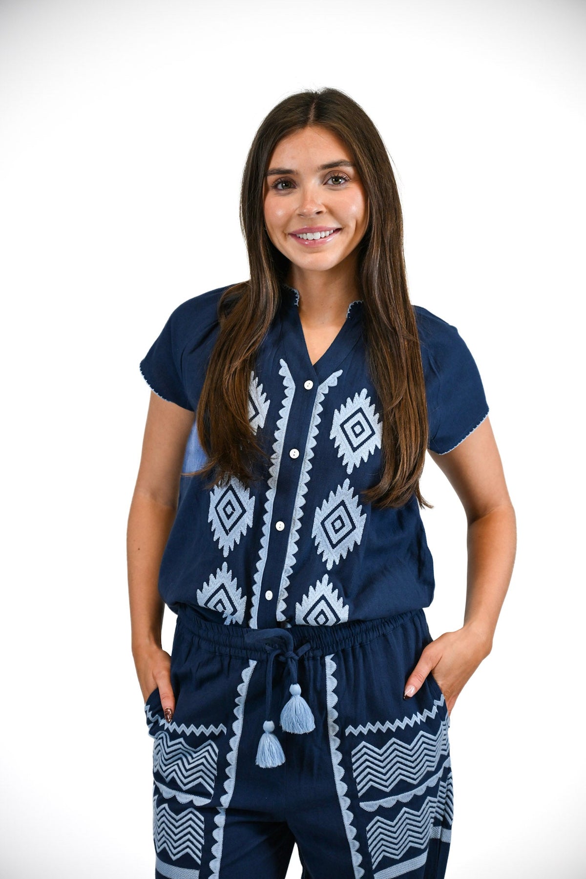Bays Blouse | Midnight Horizon