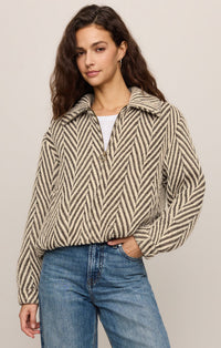 Z Supply Dunaway Bubble Jacket in Dark Chocolate
