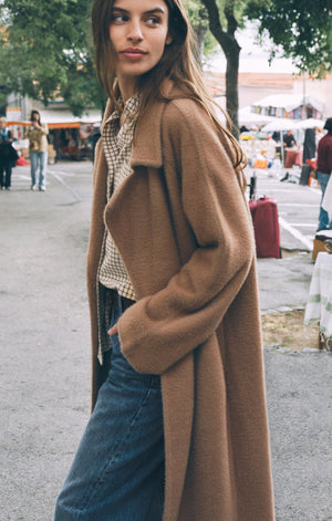 Z Supply Crosby Cocoon Coat in Light Toffee