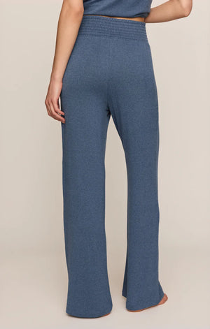 Z Supply Dawn Smocked Lounge Pant in True Navy