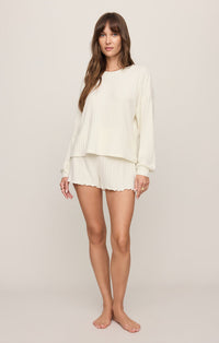 Z Supply Daydream Rib LS Top in Bone