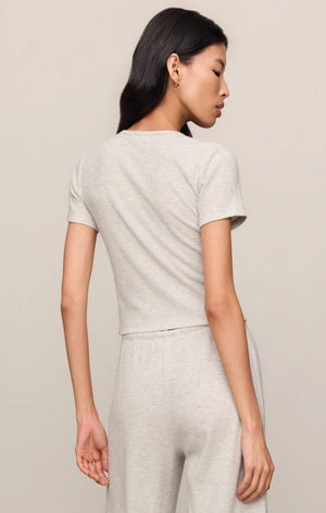 Z Supply Waffle Tee in Feather Grey