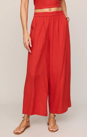 Z Supply Scout Linen Pant in Chili Pepper