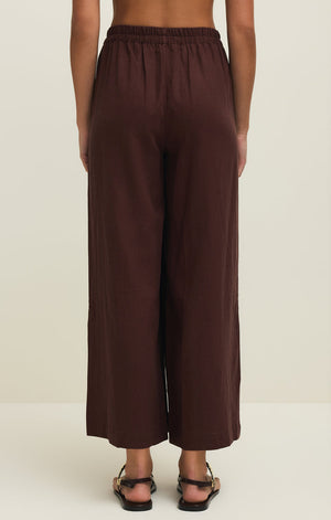 Z Supply Scout Linen Pant in Chocolate Cherry