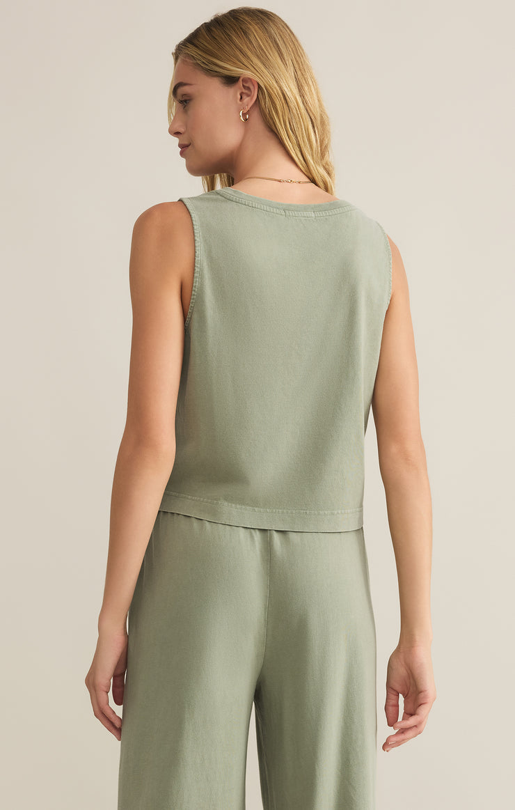 Z Supply Sloane V-neck Top in Avocado