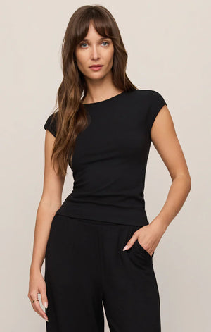 Z Supply Soft Trace Tee in Black