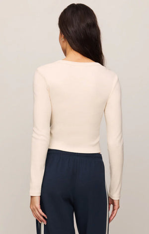 Z Supply All In Henley Top in Sandstone