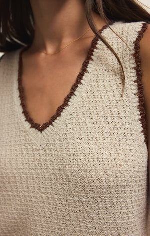 Z Supply Yessenia Whipstitch Tank in Linen