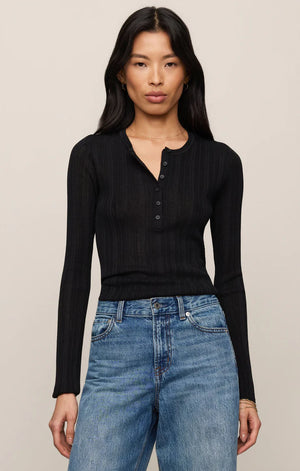 Z Supply Rowena Fine Knit Sweater in Black
