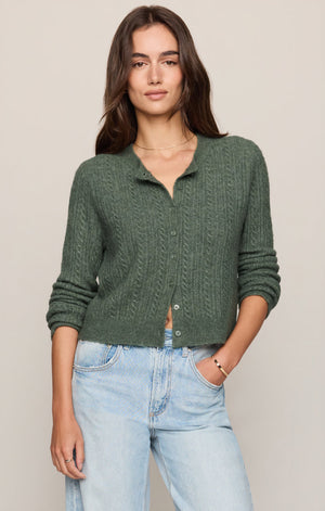 Z Supply Medina Pointelle Cardigan in Monstera