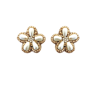 Beth Ladd Collections - Pearl Flower Studs