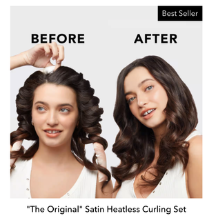KITSCH Satin Heatless Curling Set Sunset Tie Dye