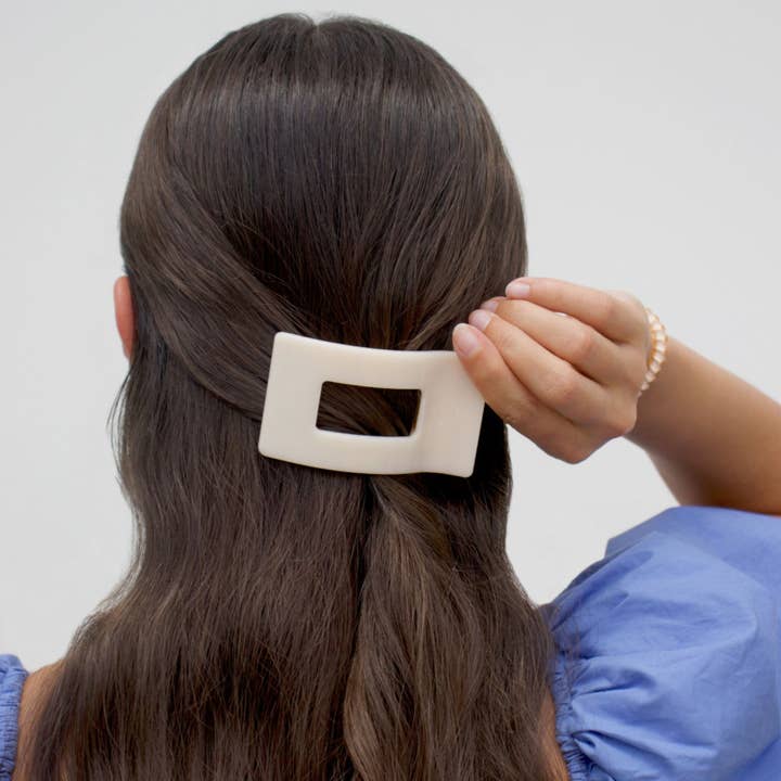 TELETIES Rectangle Flat Hair Clip - Multiple Colors/Sizes!