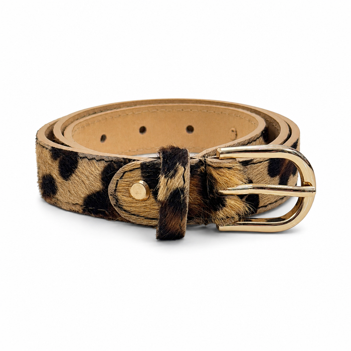 German Fuentes Belt in Cheetah Print