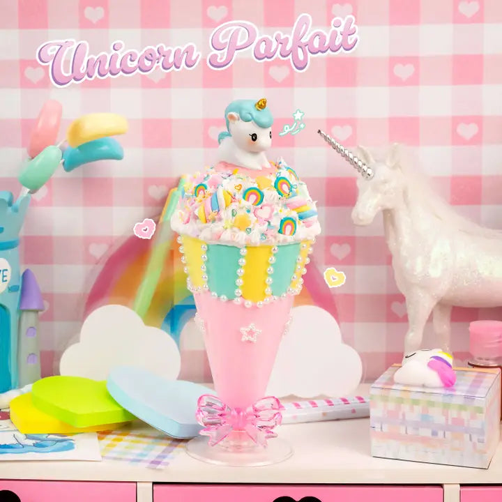 Kawaii Slime Company Play & Display Unicorn Parfait Clay Cafe