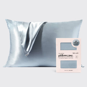 KITSCH Satin Pillowcase Standard in Haze Blue