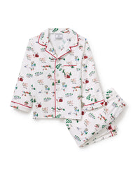 Petite Plume Children's Twill Pajama Set in North Pole Chronicles