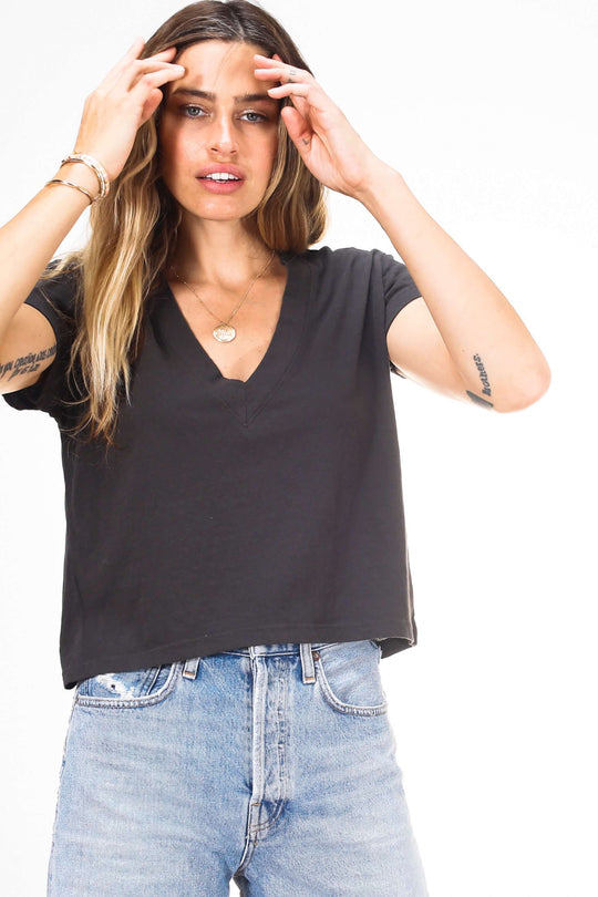 perfectwhitetee Alanis Recycled Cotton V-Neck -  Multiple Colors!