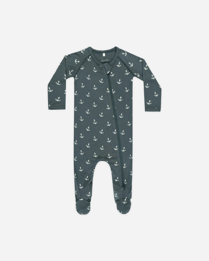 Rylee + Cru Footed Sleeper in Anchors