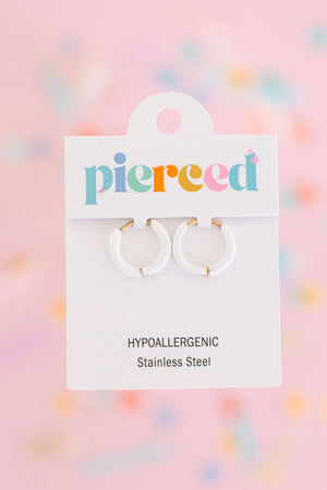 Pierced Co Huggie Earrings - Multiple Colors!