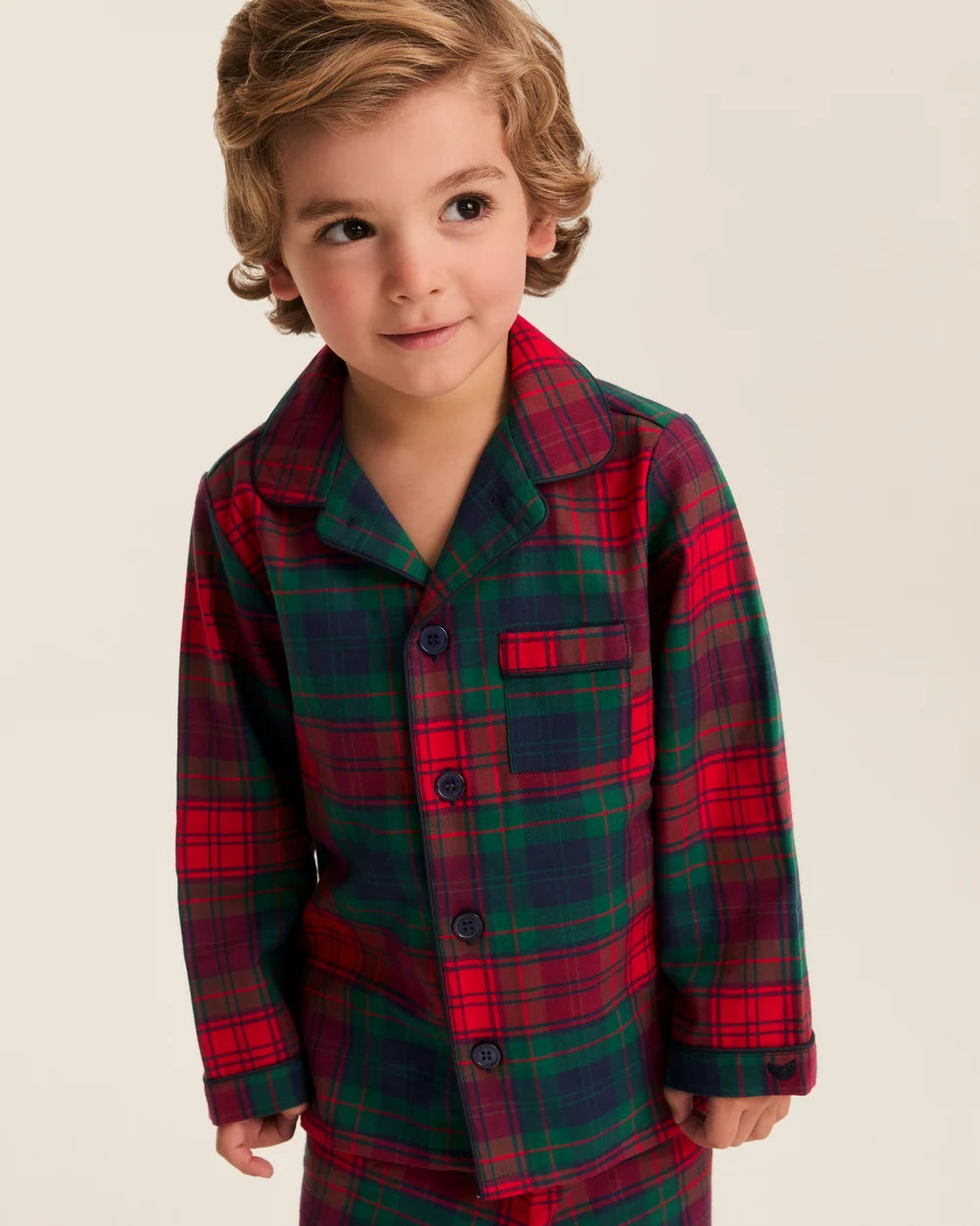 Petite Plume Children's Twill Pajama Set in St. James Tartan