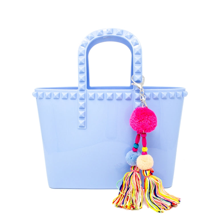 Zomi Gems Tiny Jelly Tote Bag in Baby Blue