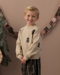 Rylee + Cru Aspen Sweater in Tree Jacquard