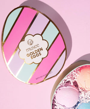 Musee Golden Egg Three Bath Balm Bomb Set