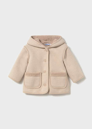 Mayoral Jacquard Coat in Light Khaki