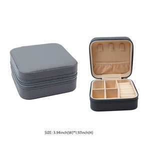 Sensibling Corp. Faux Leather Portable Square Jewelry Box