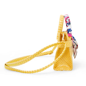 Zomi Gems Crocodile Scarf Handbag in Yellow