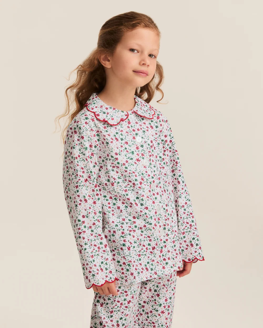 Petite Plume Children's Twill Colette Pajama Set in Winter Garden