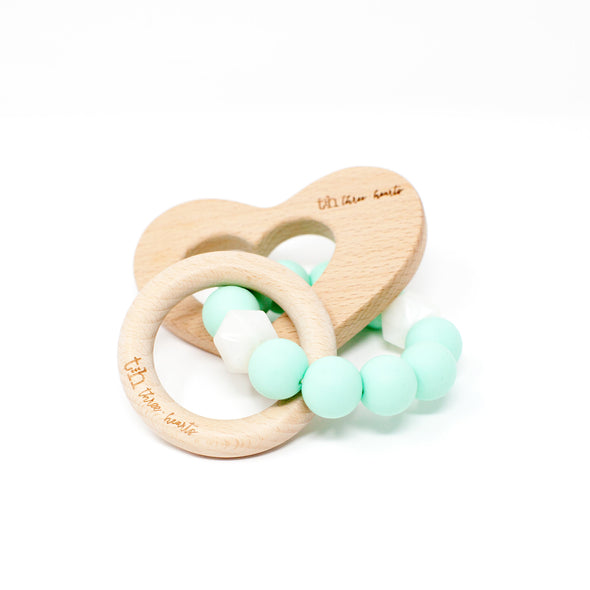 Three Hearts Heart Rattle - Multiple Colors!