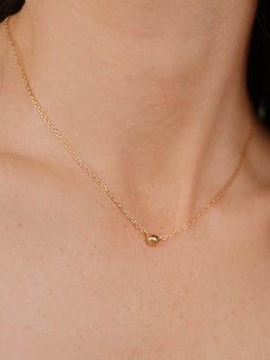 Ettika Polished Dainty Pebble Necklace in Gold