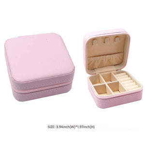 Sensibling Corp. Faux Leather Portable Square Jewelry Box