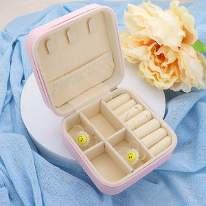 Sensibling Corp. Faux Leather Portable Square Jewelry Box