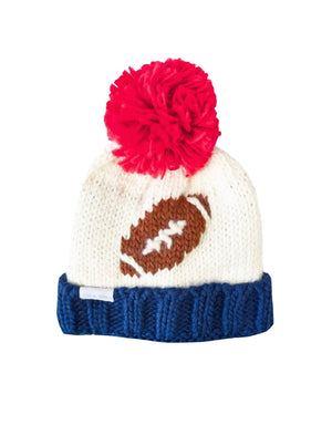 Bits & Bows Bobble Hat in Football