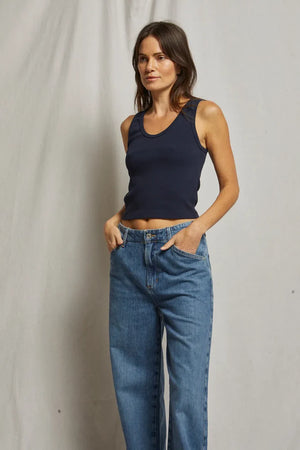 perfectwhitetee Blondie Structured Rib Bra Friendly Tank -  Multiple Colors!