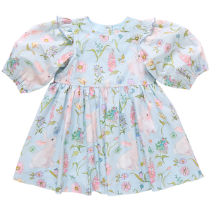 Pink Chicken Brooke Dress in Botanical Bunnies