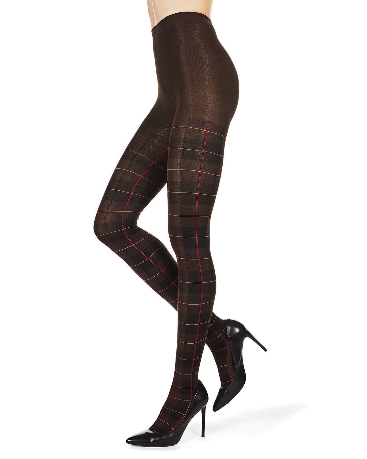 MeMoi Glasgow Plaid Sweater Tights in Multiple Colors