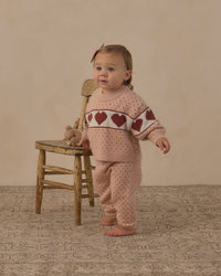 Rylee + Cru Knit Pant in Brick Birdseye