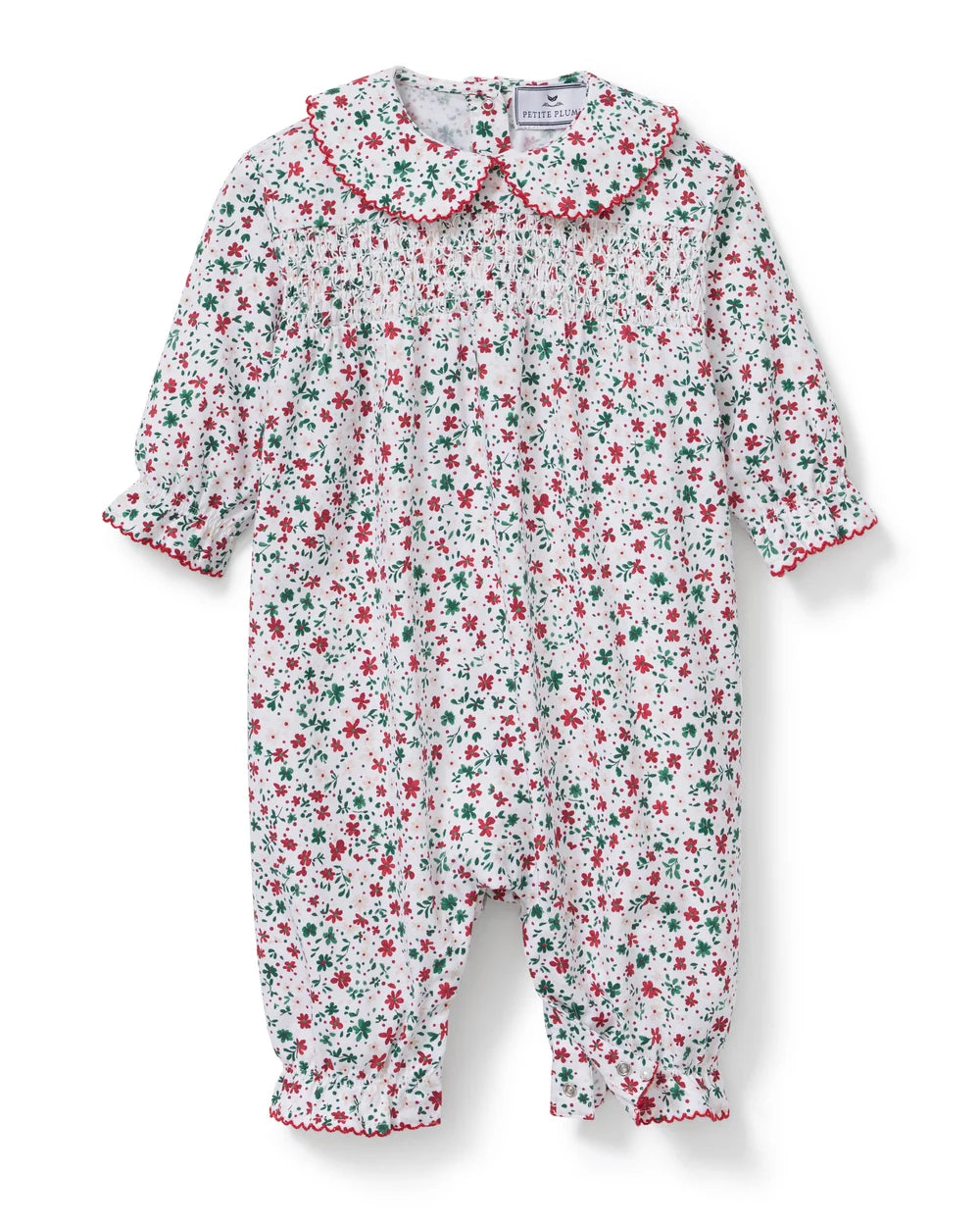 Petite Plume Baby Twill Sabine Romper in Winter Garden