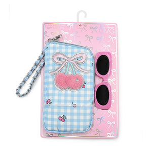 OMG Accessories Cherry Wristlet Case and Sunglasses